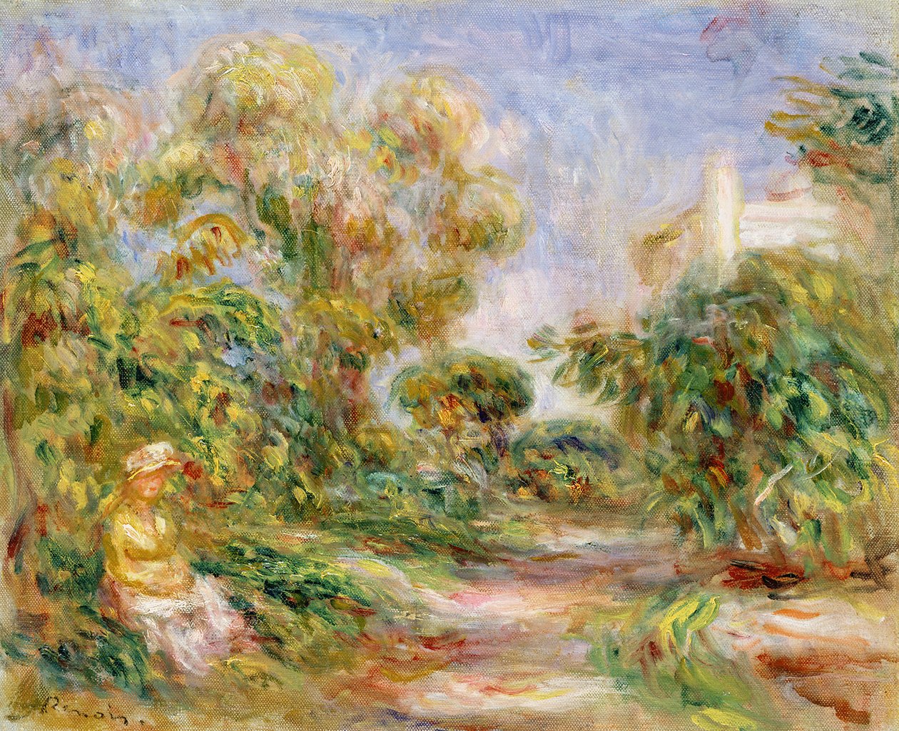 Kobieta w krajobrazie, ok. 1918 autorstwa Pierre Auguste Renoir