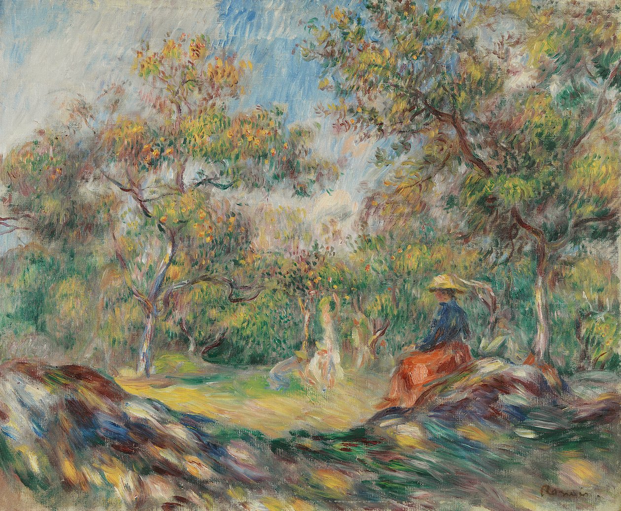 Kobieta w krajobrazie autorstwa Pierre Auguste Renoir