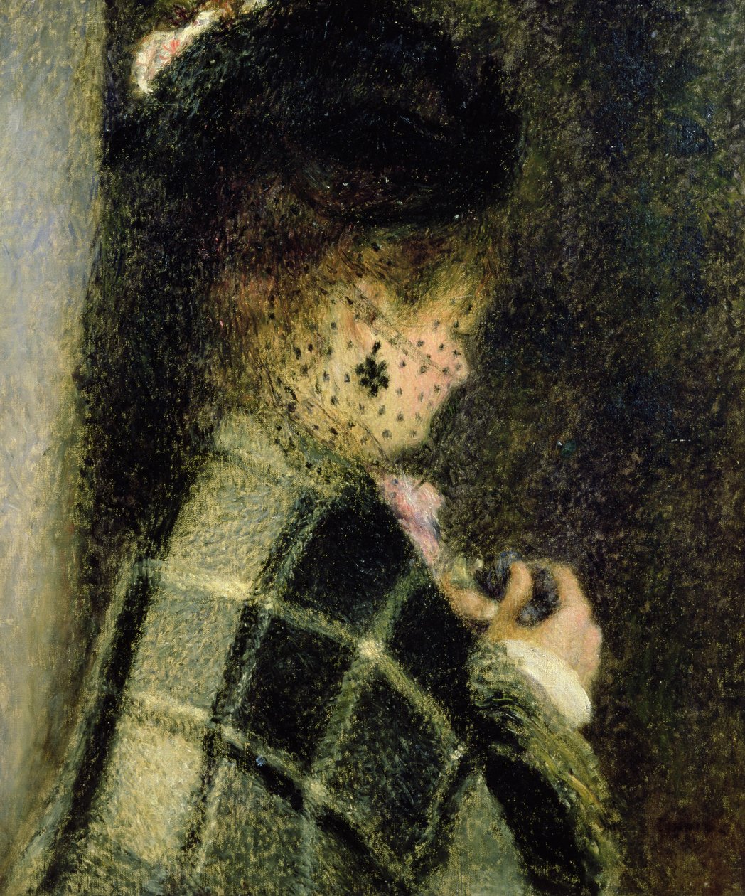Młoda kobieta z małym welonem, ok. 1875 autorstwa Pierre Auguste Renoir