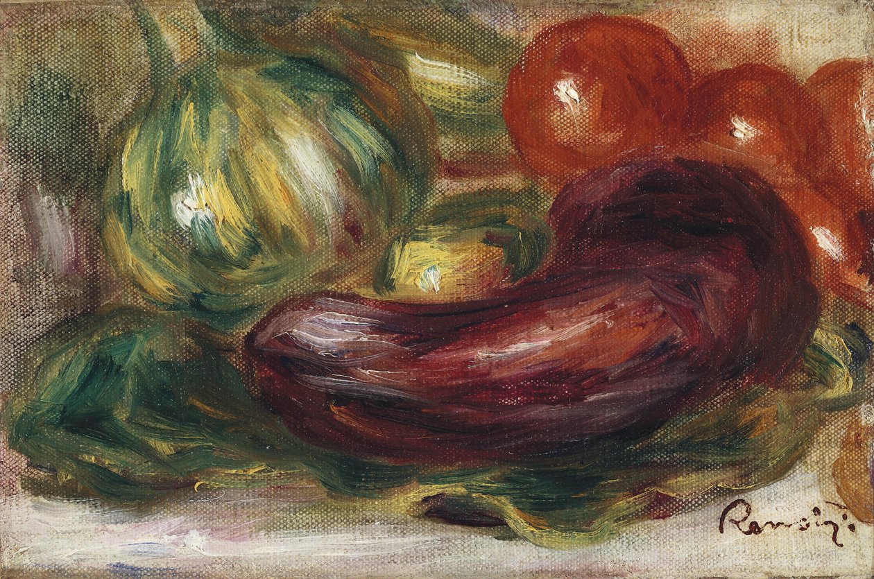 Cukinia, pomidory i bakłażan autorstwa Pierre Auguste Renoir