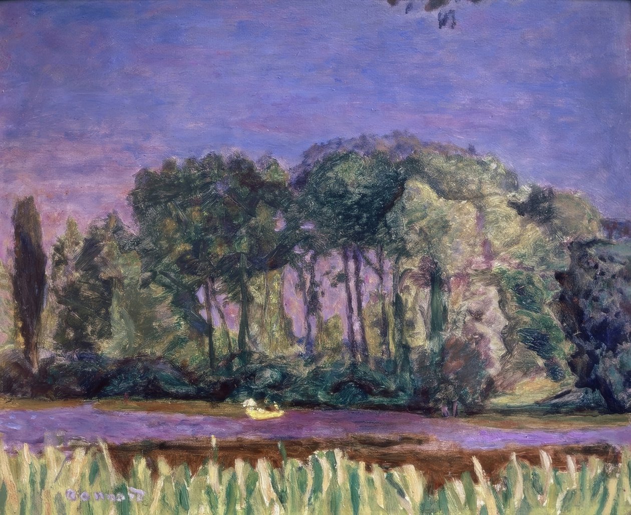BRZEGI SEKWANY. Künstler: PIERRE BONNARD. Miejsce: VILLA DE PARIS MUZEUM SZTUKI WSPÓŁCZESNEJ, FRANKREICH autorstwa Pierre Bonnard