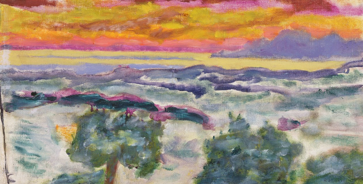 Zachód słońca, 1939 autorstwa Pierre Bonnard
