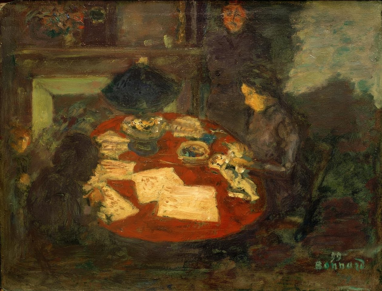 Pod lampą autorstwa Pierre Bonnard