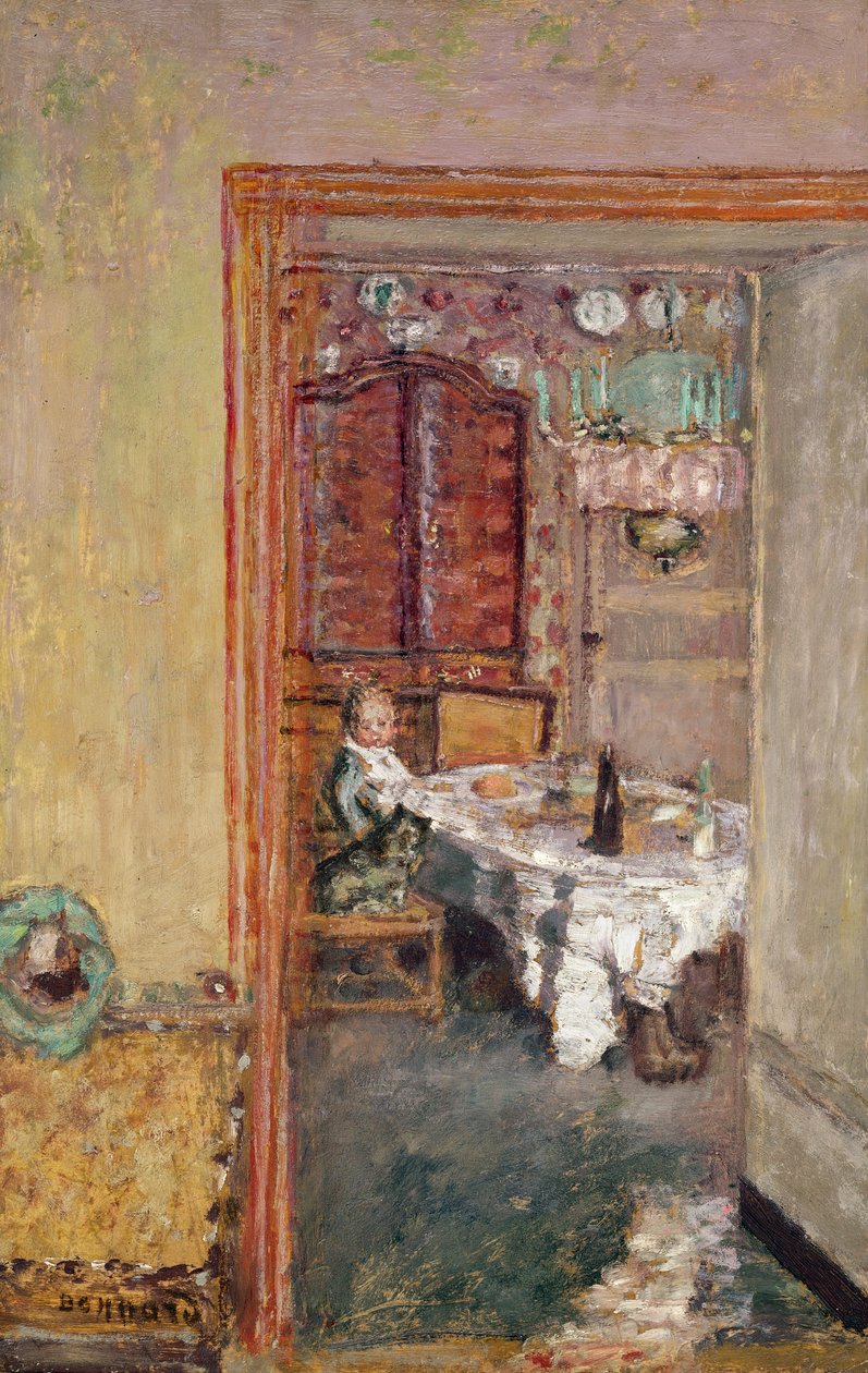 Młody chłopiec w jadalni, ok. 1898 (olej na karcie) autorstwa Pierre Bonnard
