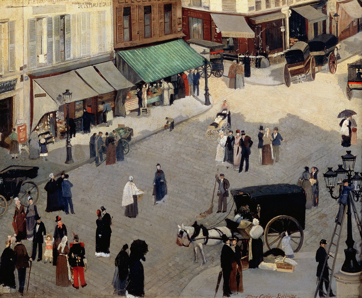 Plac Pigalle, Paryż, lata 80. XIX wieku autorstwa Pierre Carriere Belleuse