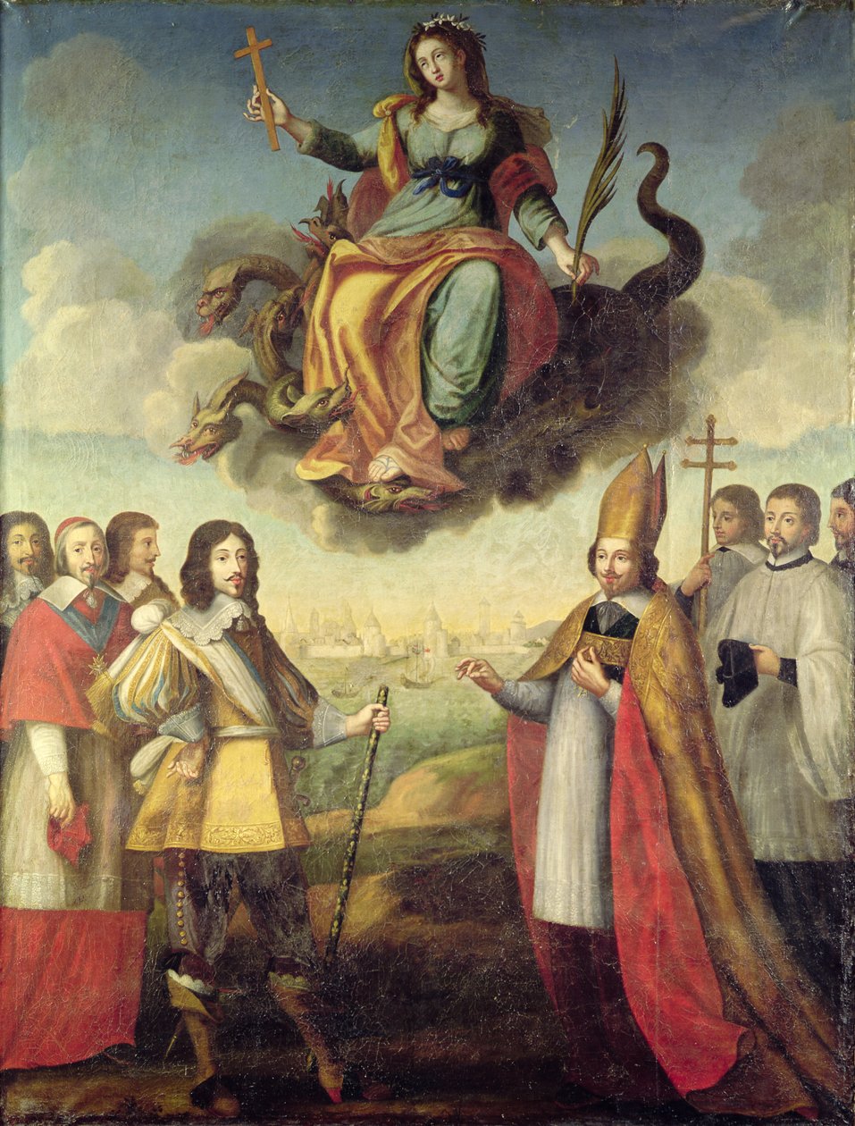 Wjazd Ludwika XIII (1601-43), króla Francji i Nawarry, do La Rochelle, 1 listopada 1628 autorstwa Pierre Courtillon