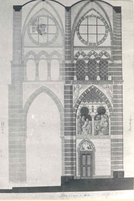 Projekt wnętrza Sint-Martinuskerk w Sneek autorstwa Pierre Cuypers