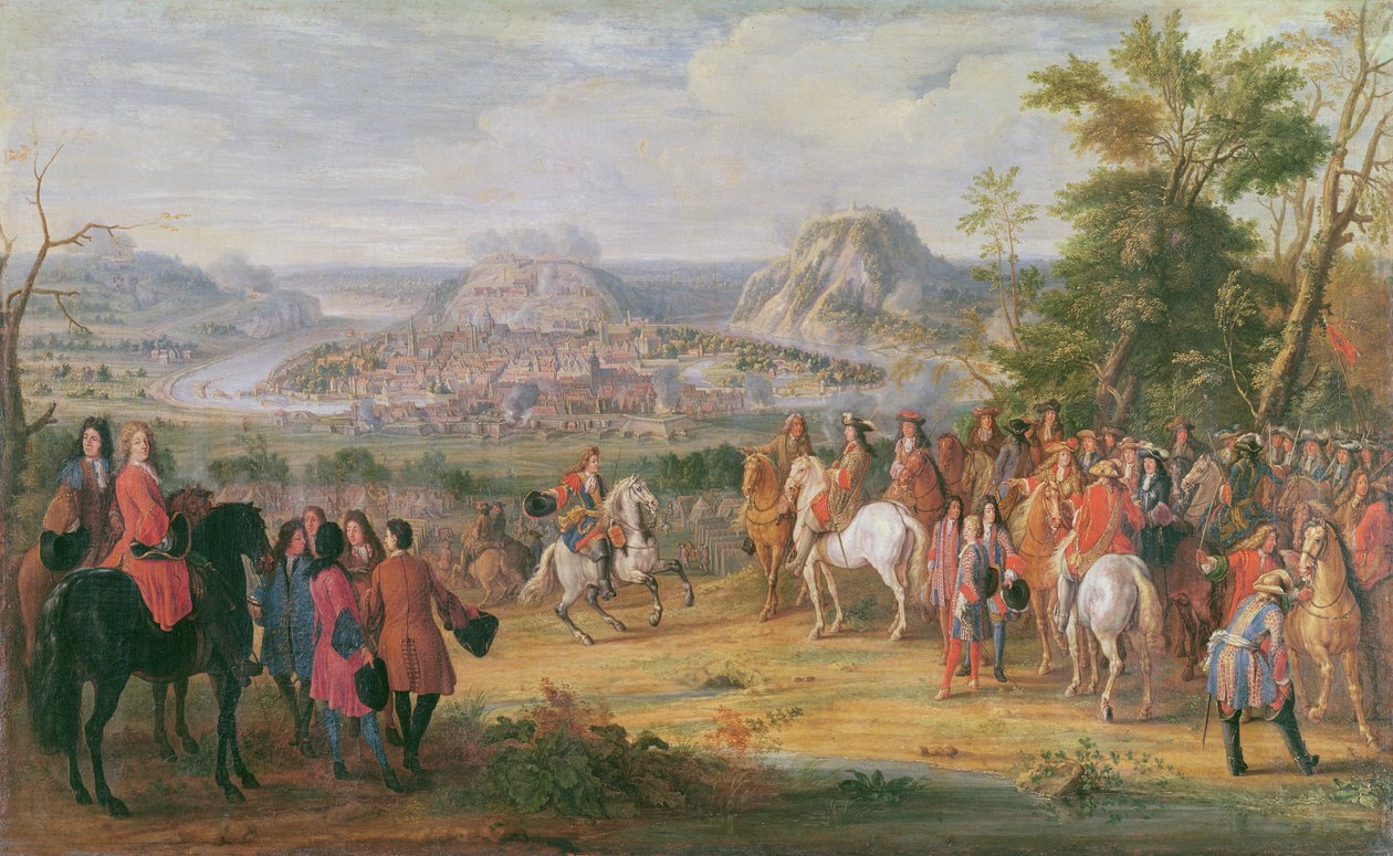Луис XIV 1674 оны 5-р сард Безансоныг бүслэх үеэр autorstwa Pierre Denis Martin