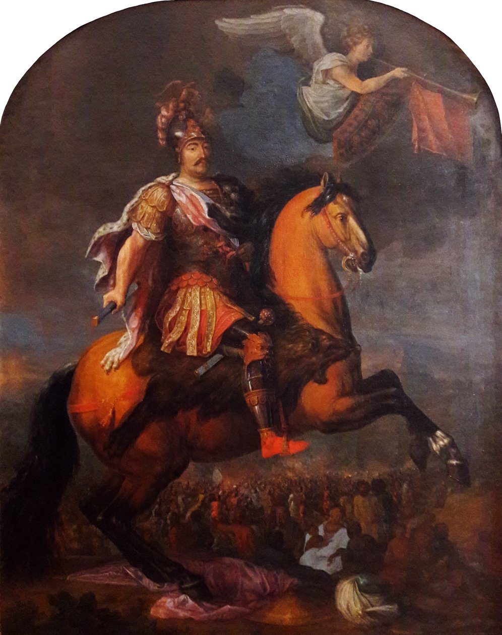 Portret konny króla Jana III. Sobieski z Polski autorstwa Pierre Denis Martin