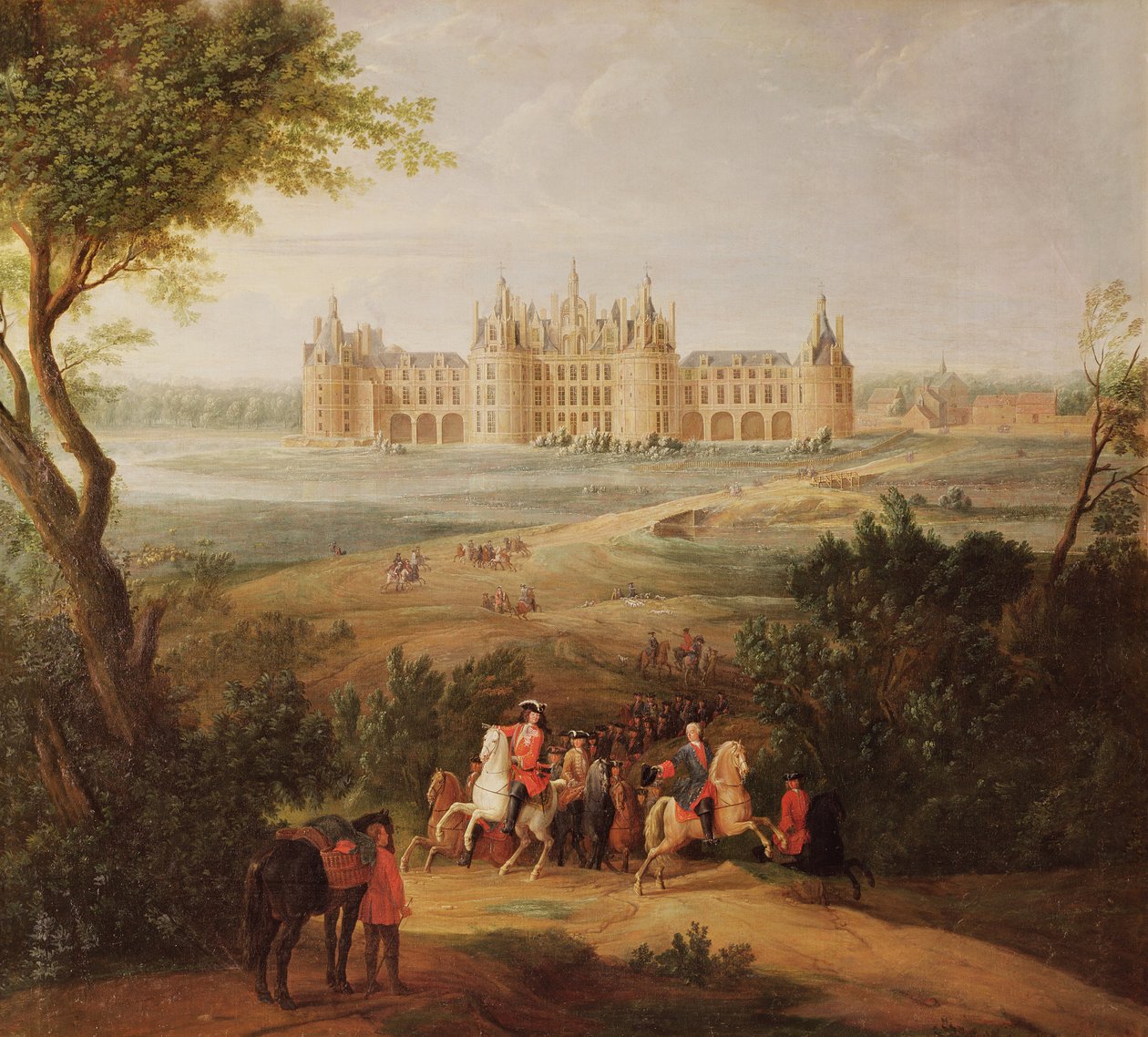 Zamek w Chambord, 1722 autorstwa Pierre Denis Martin