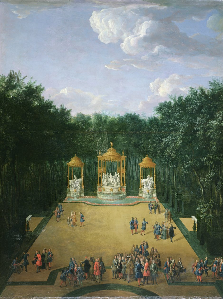Gaje Łaźni Apolla w Ogrodach Wersalskich, 1713 autorstwa Pierre Denis Martin