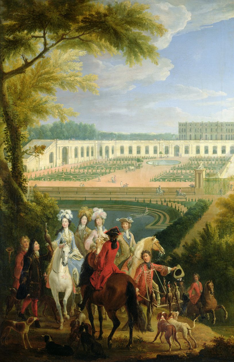 Widok Oranżerii w Wersalu, po 1697 autorstwa Pierre Denis Martin
