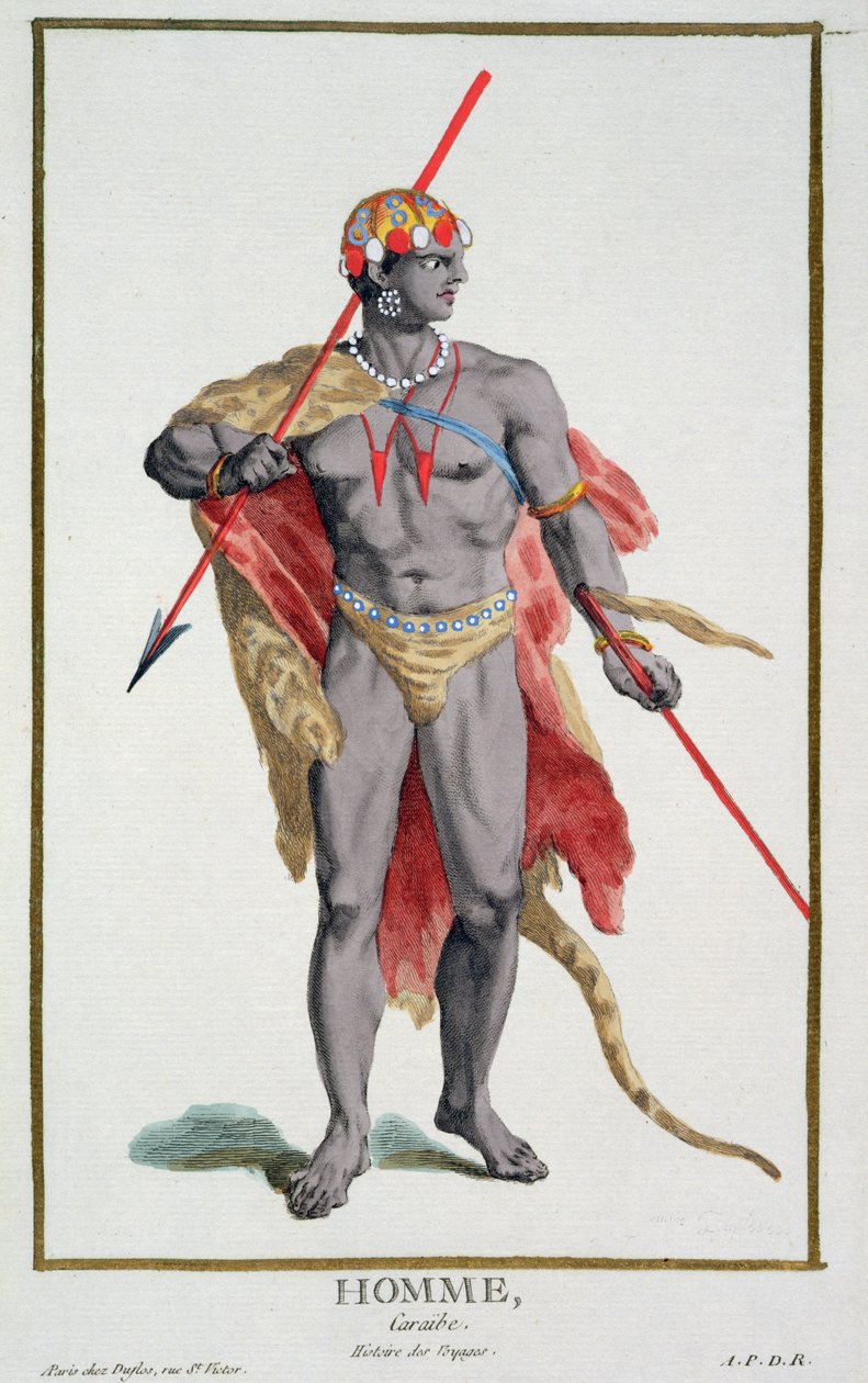 Człowiek z Karaibów, 1780 autorstwa Pierre Duflos