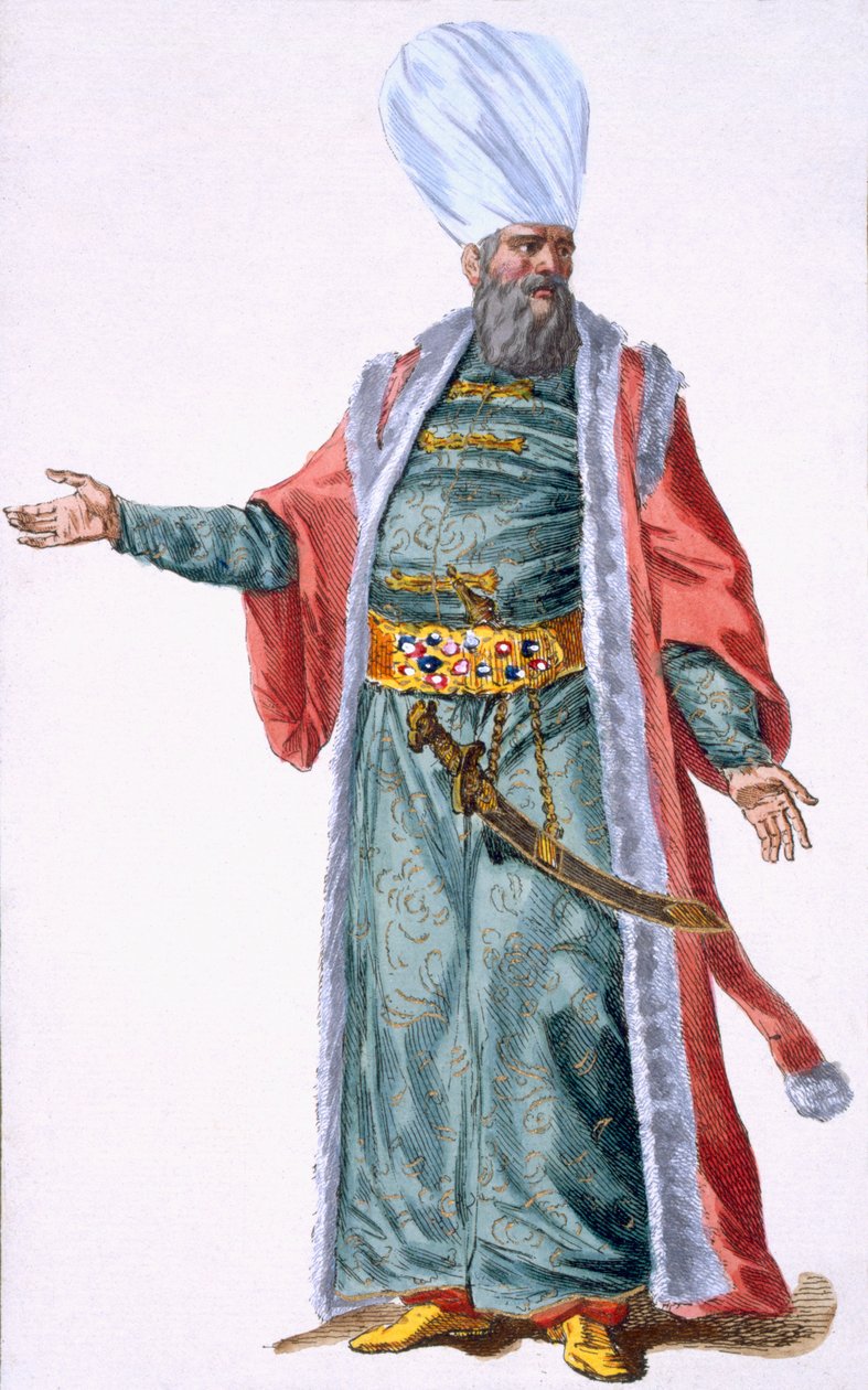Aga, czyli przywódca janczarów, 1780 r. autorstwa Pierre Duflos