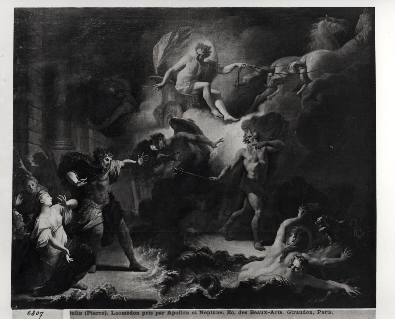 Laemedon ukarany przez Apolla i Posejdona, 1707 autorstwa Pierre Dulin