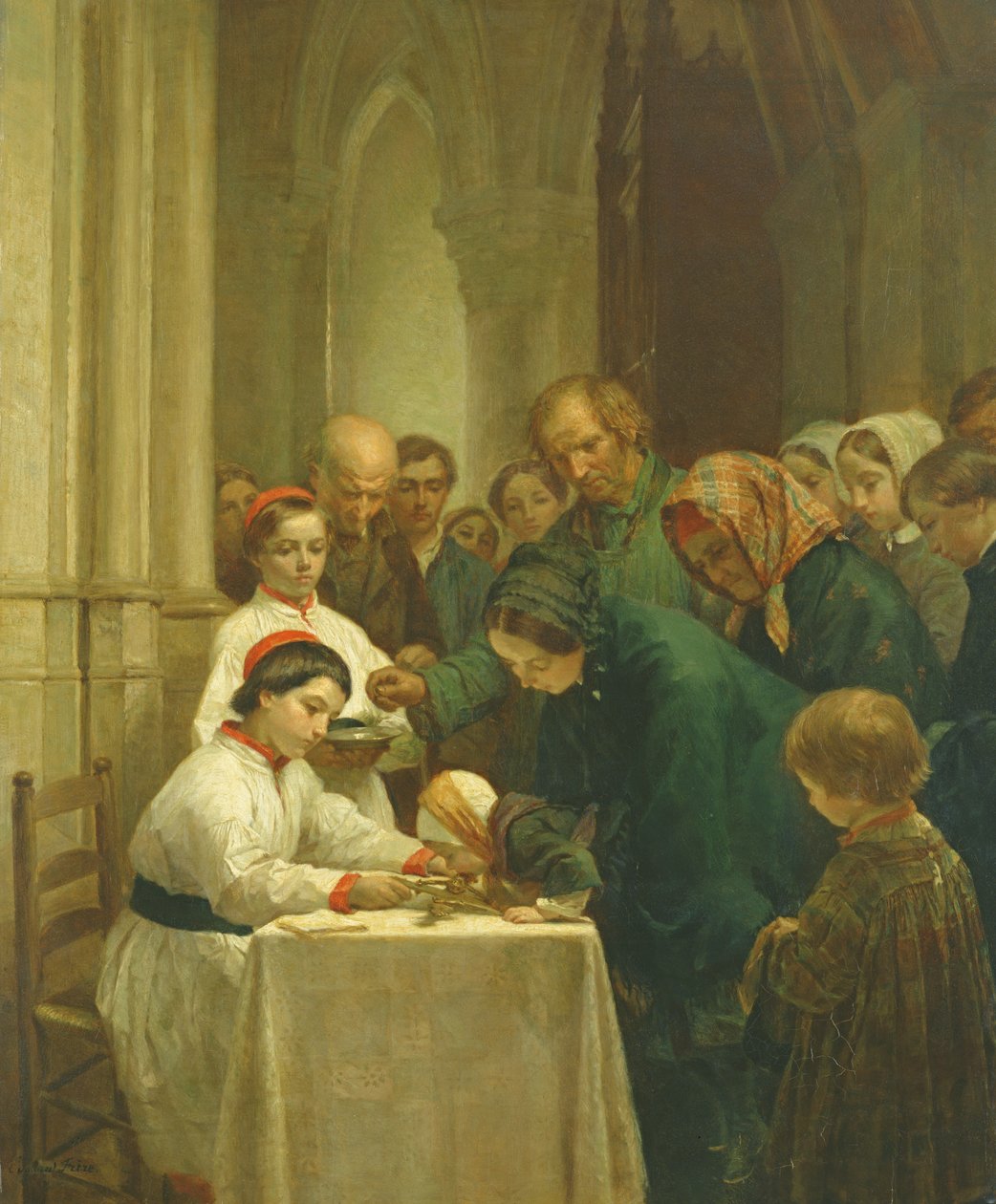 Wielki Piątek w kościele Notre-Dame autorstwa Pierre Edouard Frere