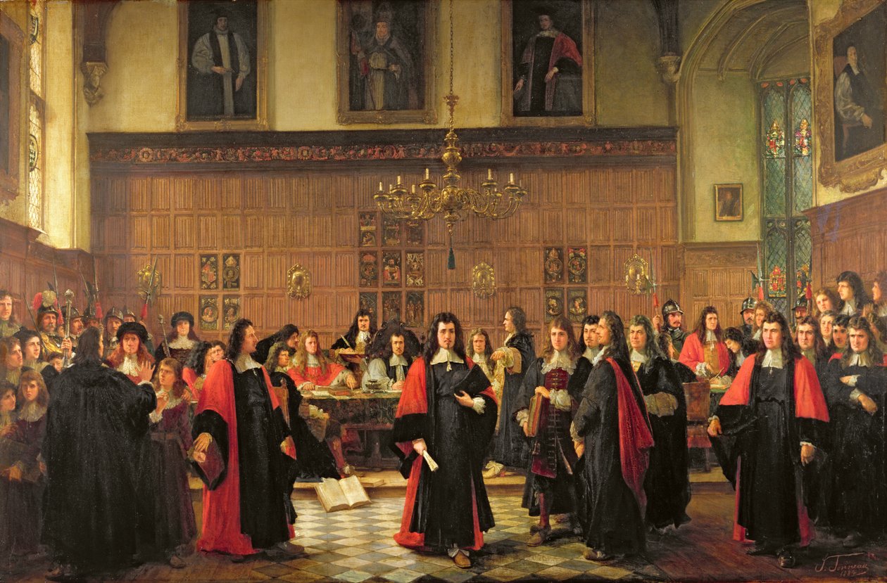 Wypędzenie stypendystów w 1687, 1884 autorstwa Pierre François Joseph Tonneau