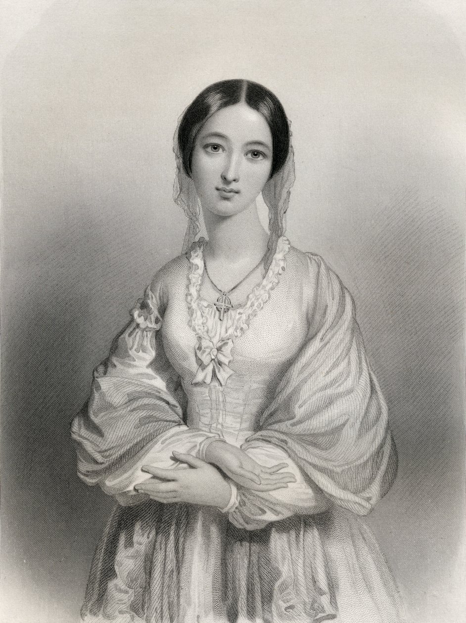 Флоренс Найтингейл (1820-1910) Мэри Кауден Кларкийн "Дэлхийн алдартай эмэгтэйчүүд" киноны зураг, 1858 он autorstwa Pierre Gustave Eugene Staal