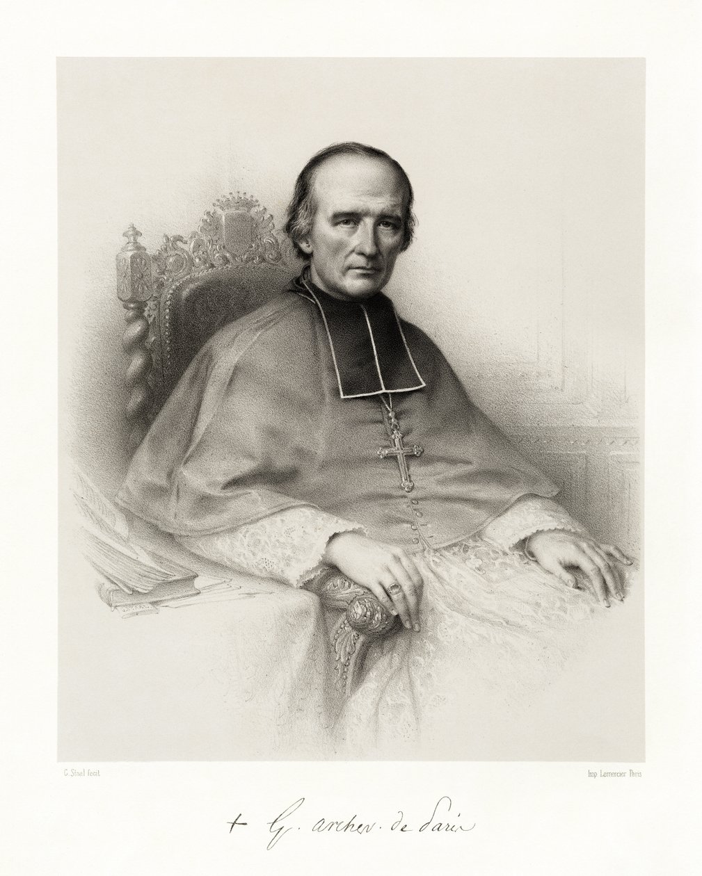 Georges Darboy, 1865-66 autorstwa Pierre Gustave Eugene Staal