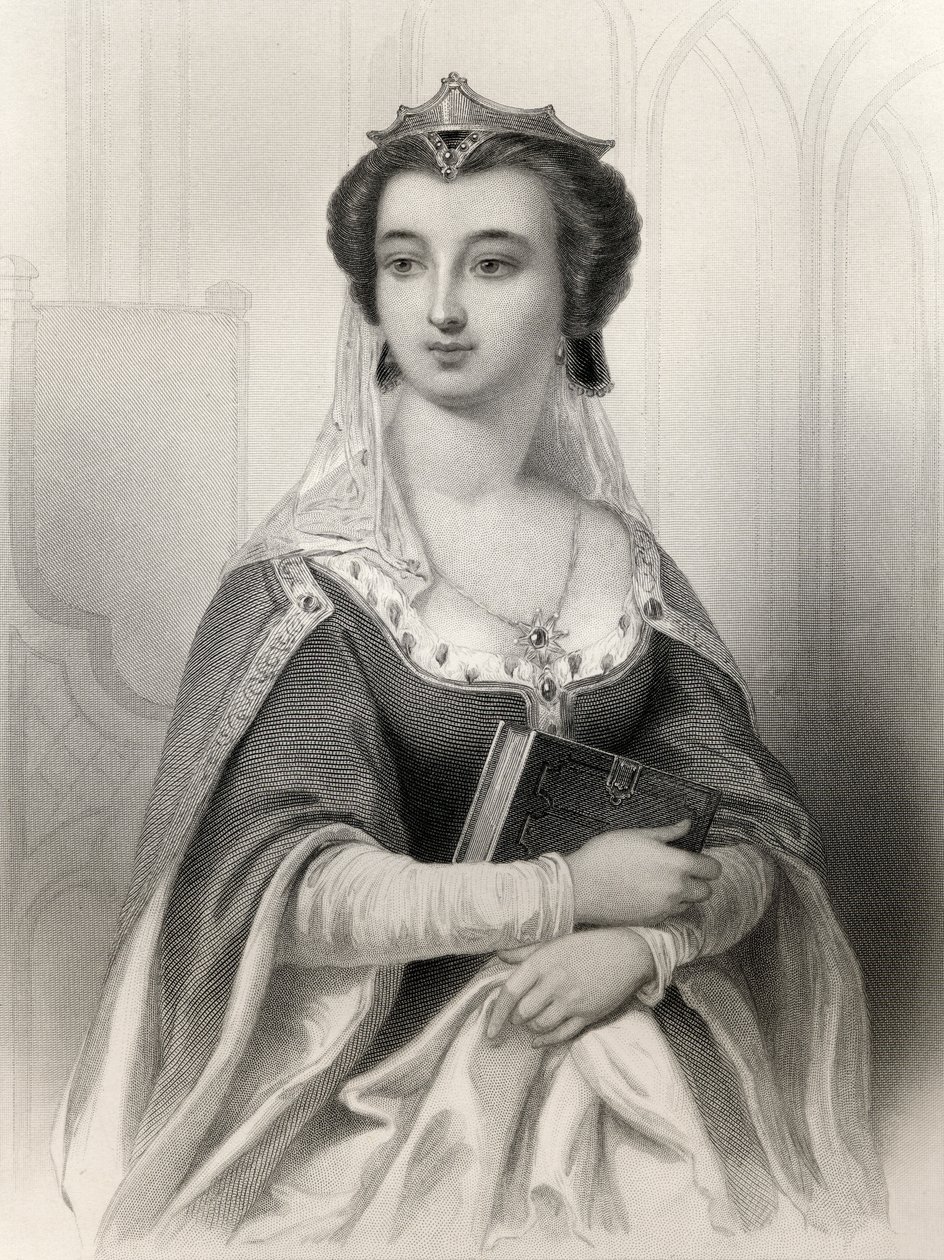 Valentina Visconti (1371-1408) ilustracja z „World Noted Women” Mary Cowden Clarke, 1858 autorstwa Pierre Gustave Eugene Staal