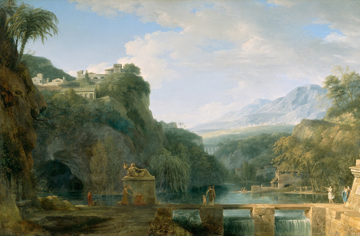 Krajobraz starożytnej Grecji, 1786 autorstwa Pierre Henri de Valenciennes