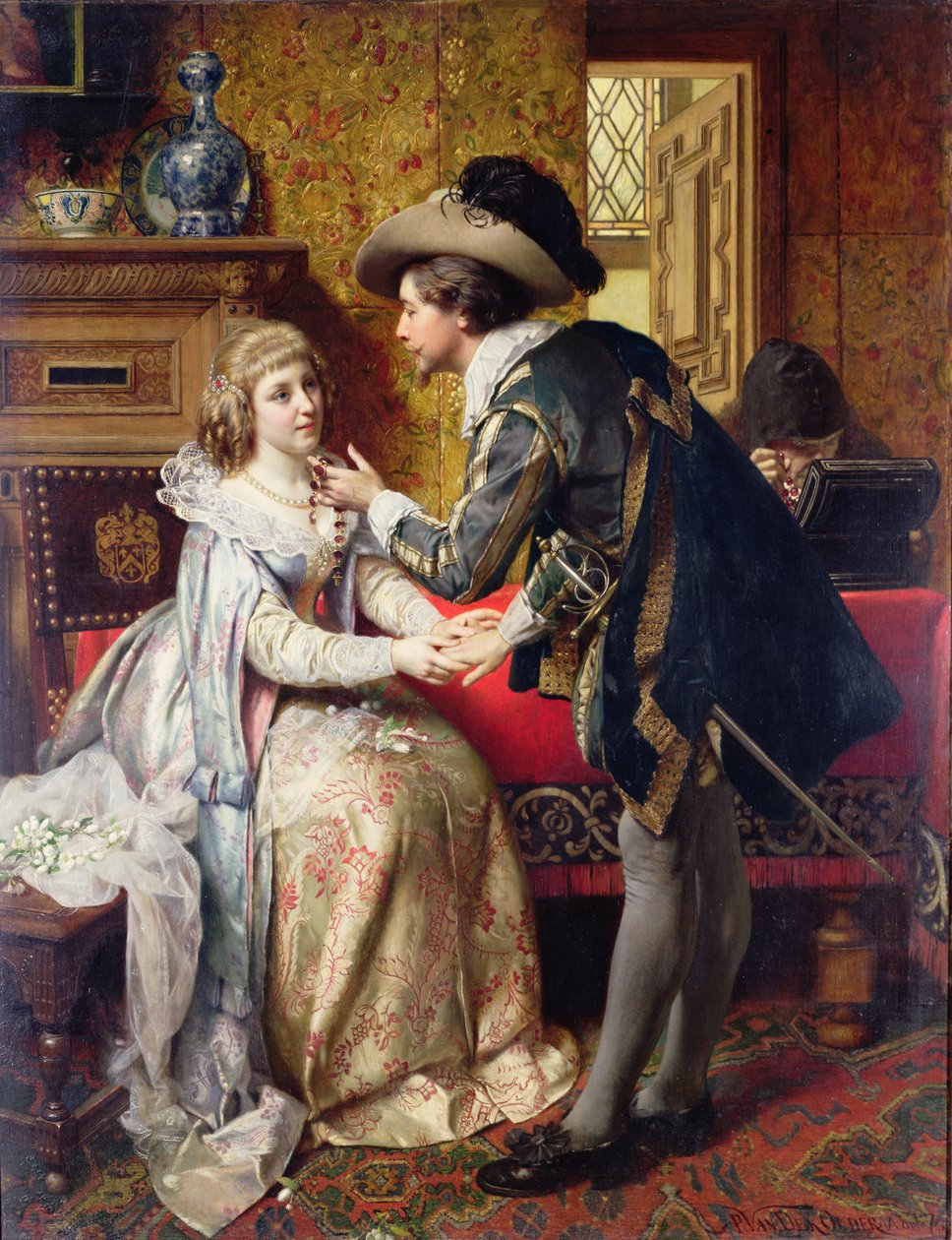 Prezent ślubny, 1874 (panel) autorstwa Pierre Jan van der Ouderra