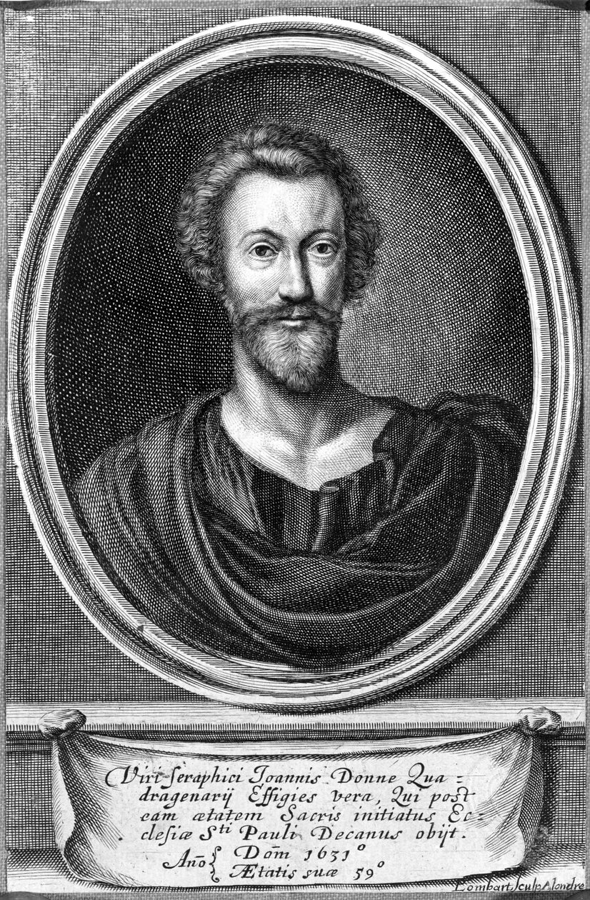 John Donne, c.1633 autorstwa Pierre Lombard or Lombart