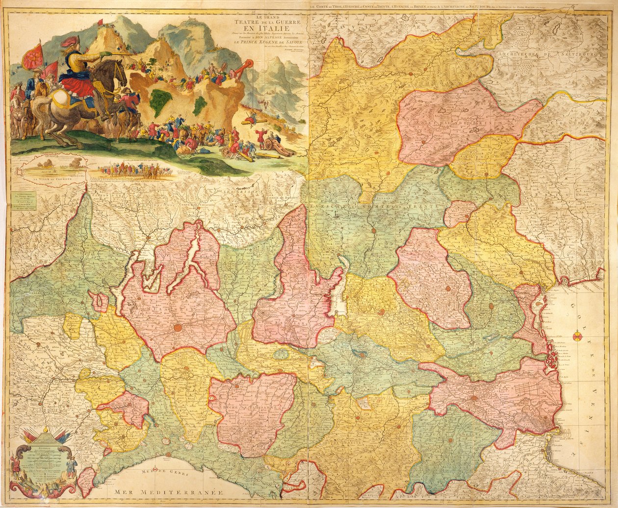 Teatr wojny we Włoszech, 1720 autorstwa Pierre Mortier
