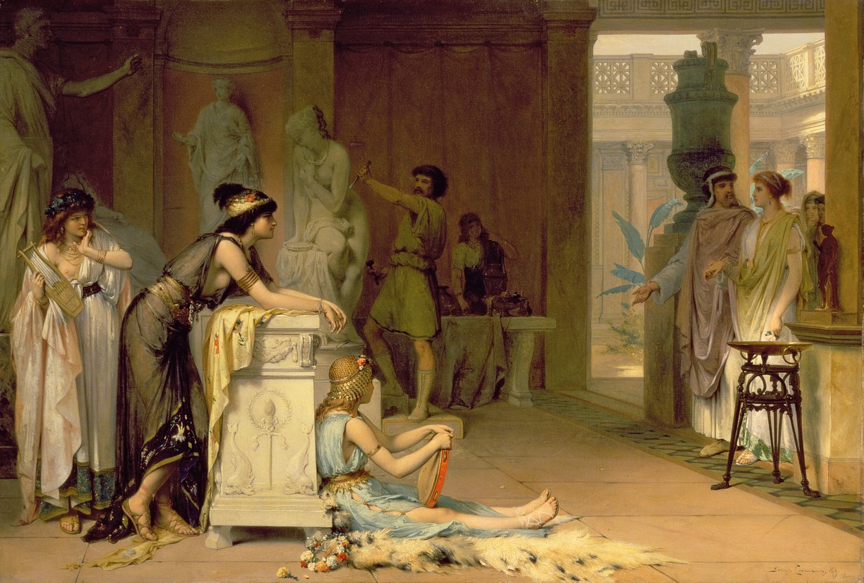 Pracownia Fidiasza, 1879 autorstwa Pierre Olivier Joseph Loommans