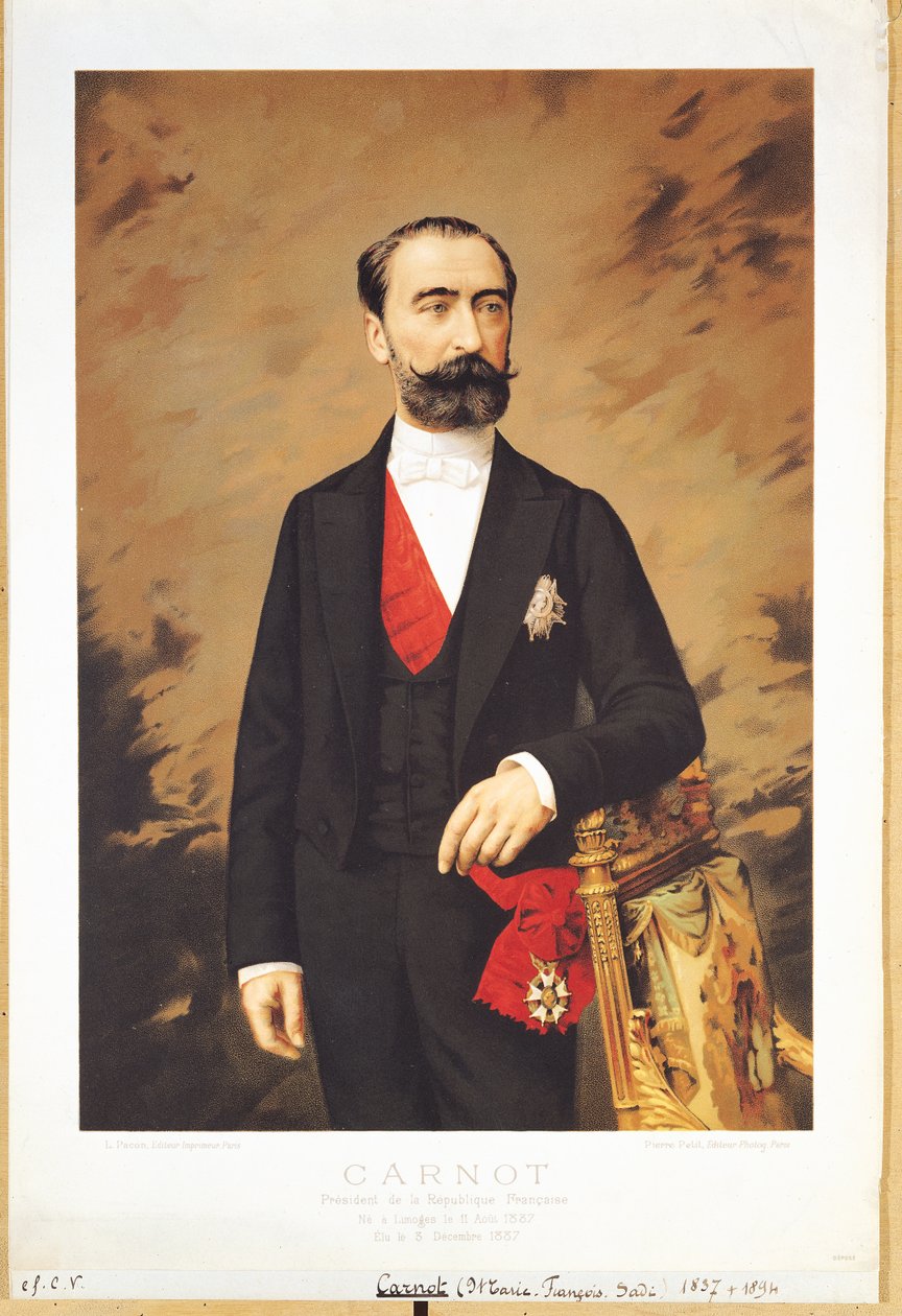 Portret Marie Francois Sadi Carnot (1837-94) 1887 autorstwa Pierre Petit