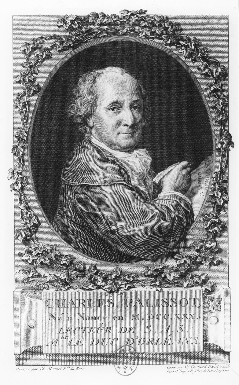Portret Karola Palissota autorstwa Pierre Philippe Choffard
