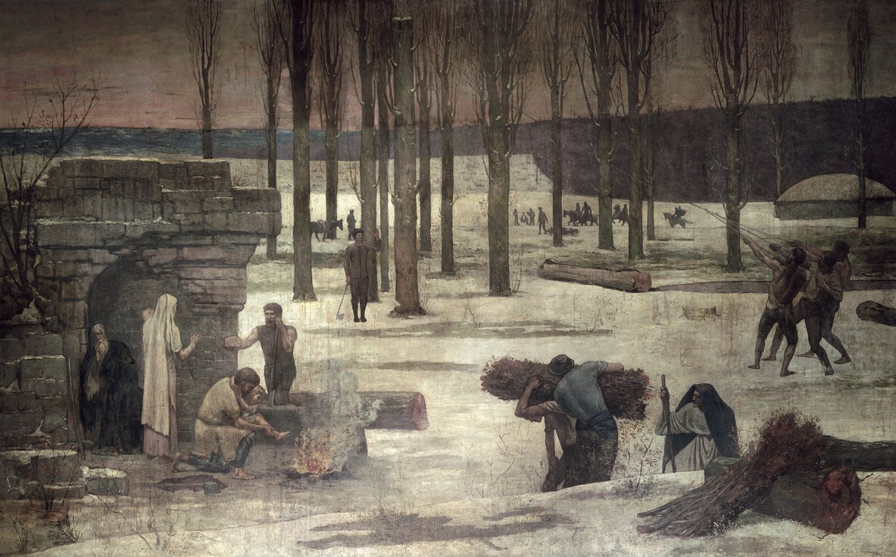 Zima, 1889-93 (mural) autorstwa Pierre Puvis de Chavannes