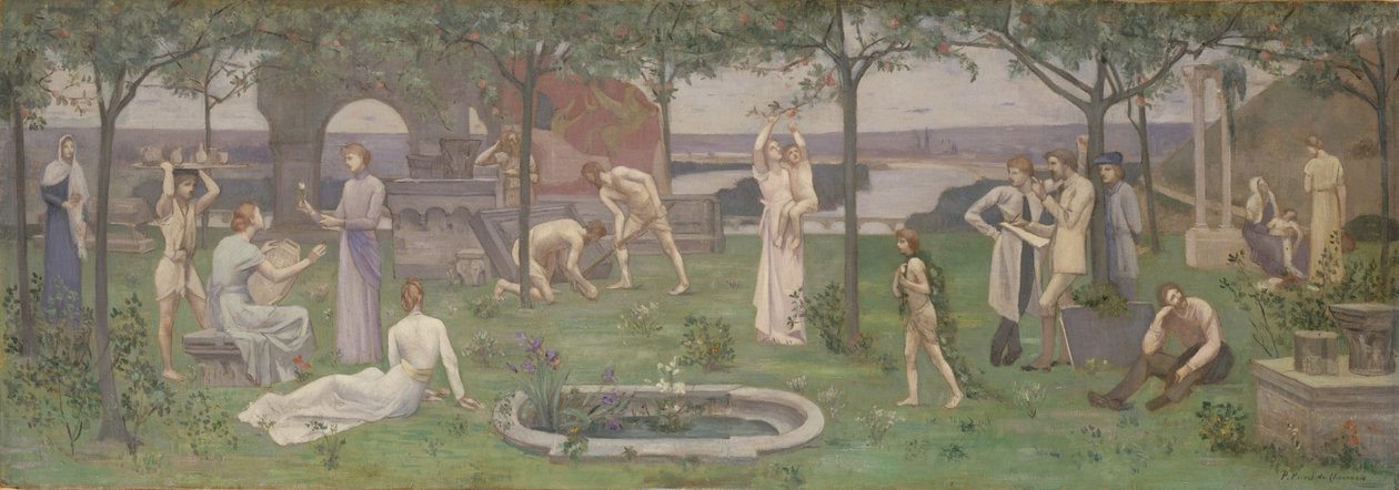 Inter Artes et Naturam (Między sztuką a naturą), ok. 1890-95 autorstwa Pierre Puvis de Chavannes