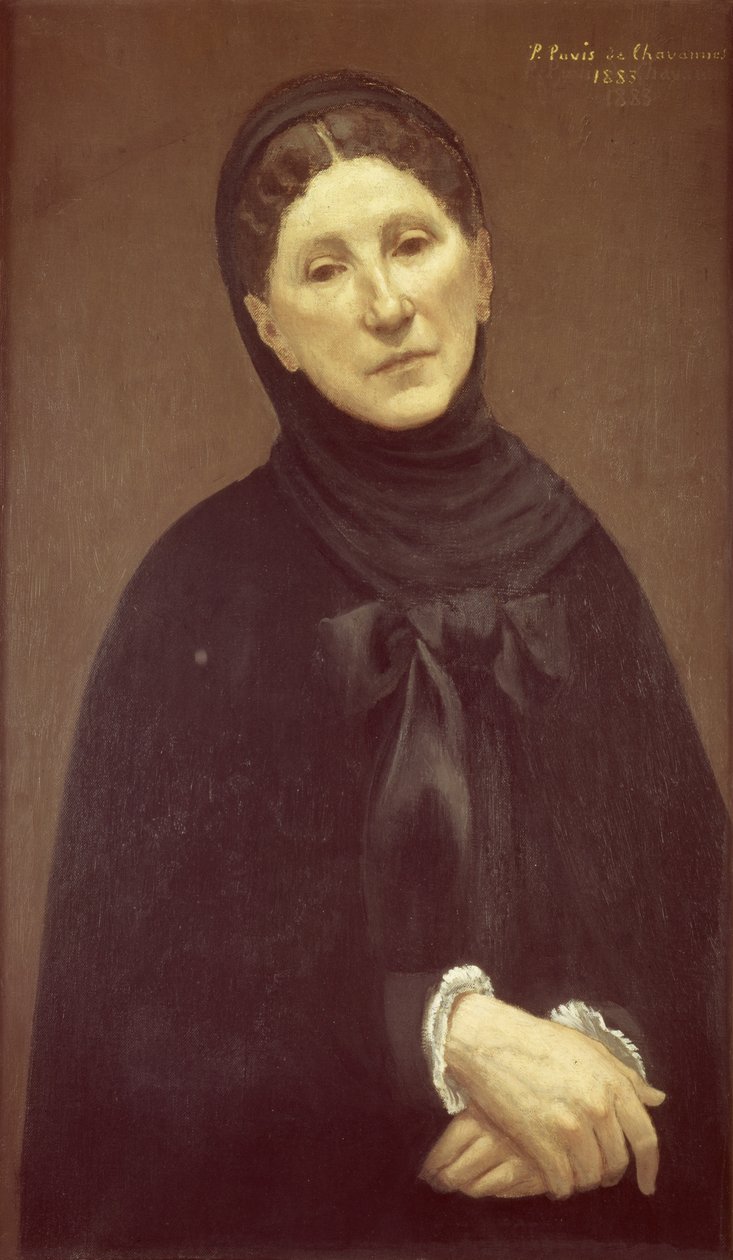 Portret żony artysty, Madame de Chavannes, 1883 autorstwa Pierre Puvis de Chavannes