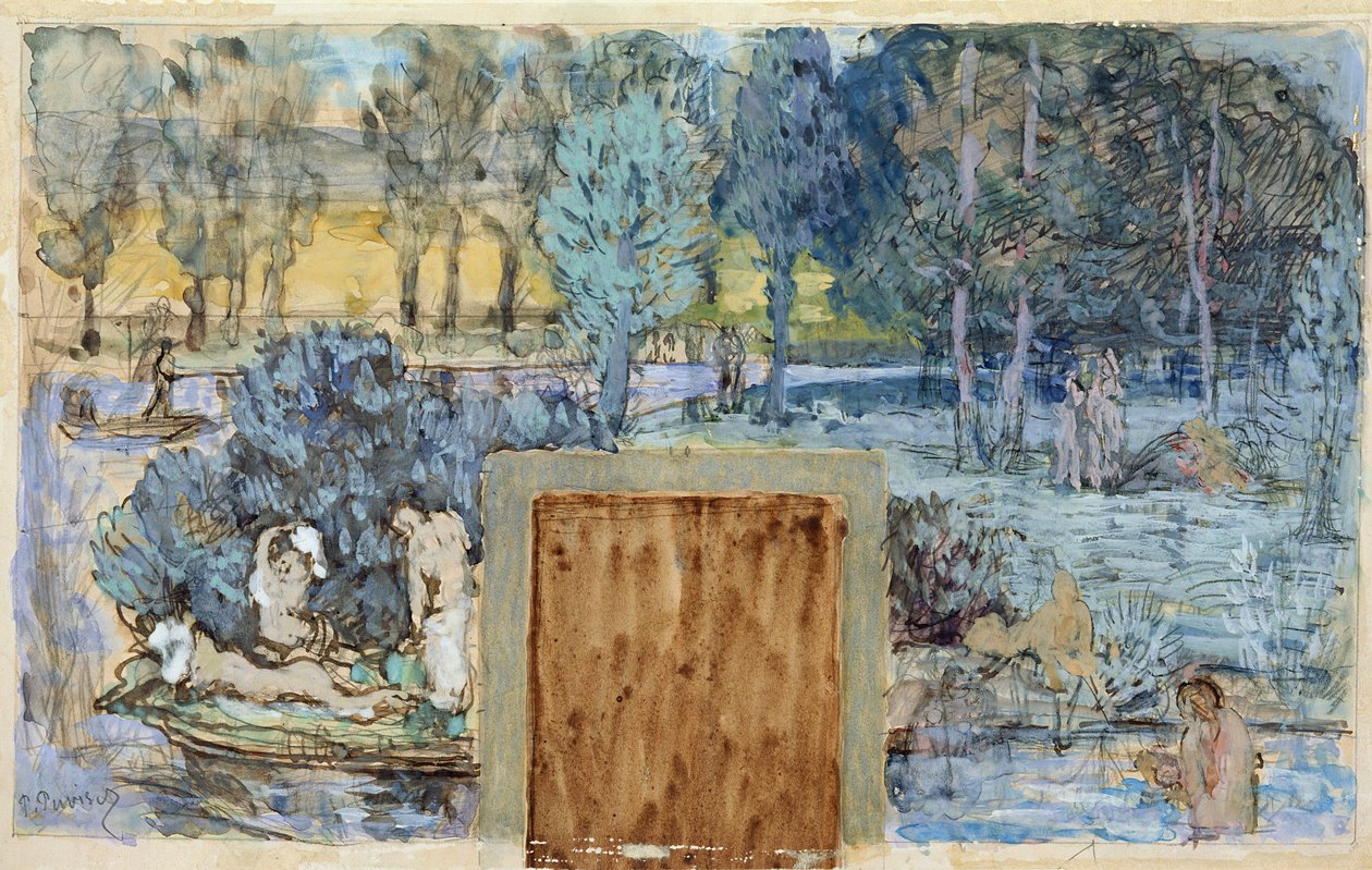 Lato, 1891 (wc i gwasz na papierze) autorstwa Pierre Puvis de Chavannes