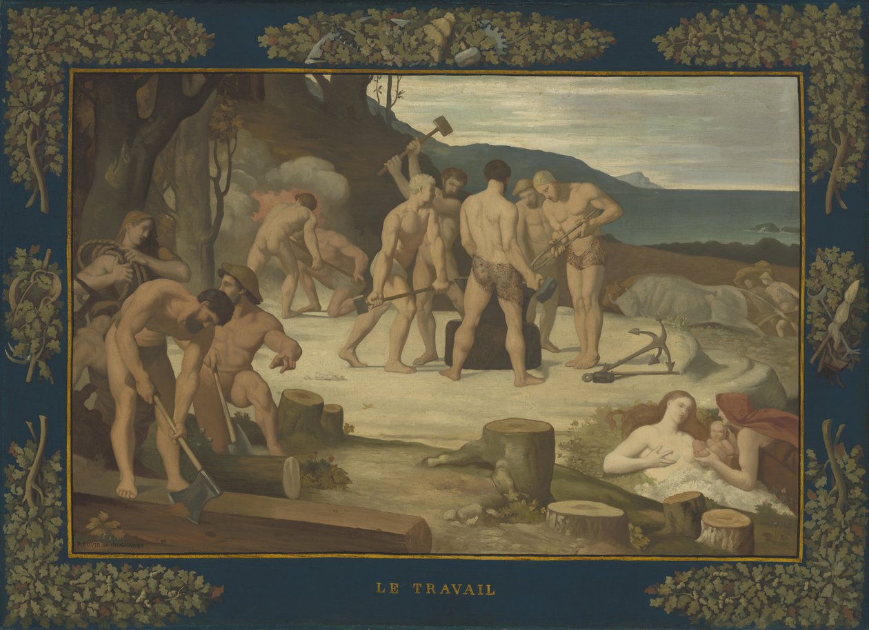 Praca, ok.1863 autorstwa Pierre Puvis de Chavannes