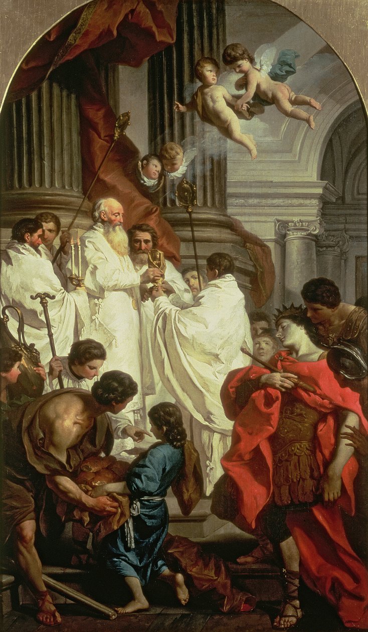 Msza św. Bazylego, 1743-7 autorstwa Pierre Subleyras