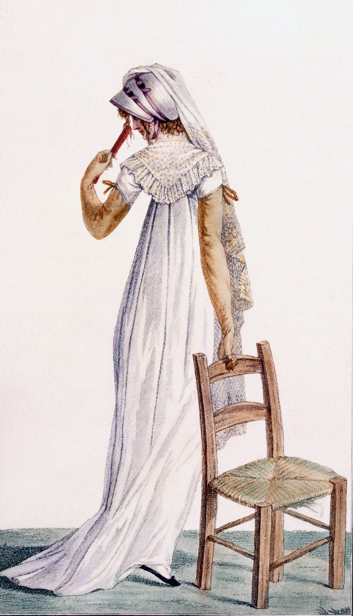 Walking Dress, ilustracja z „Journal des Dames et des Modes”, 1800 autorstwa Pierre de La Mesangere