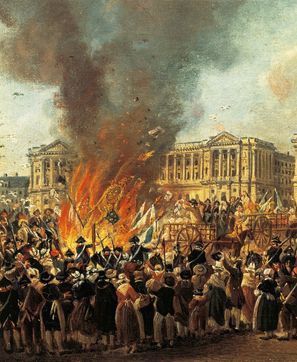 Świętowanie jedności, Pierre Antoine Demachy (1723-1807), detal autorstwa Pierre Antoine Demachy