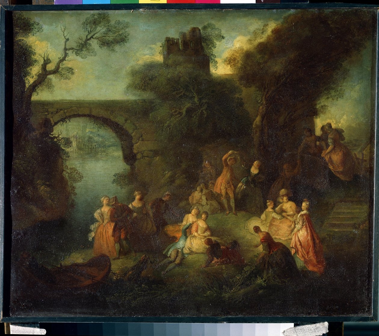 Taniec nad rzeką (Taniec nad rzeką). Obraz Pierre-Antoine Quillard (Pierre Antoine Quillard autorstwa Pierre Antoine Quillard