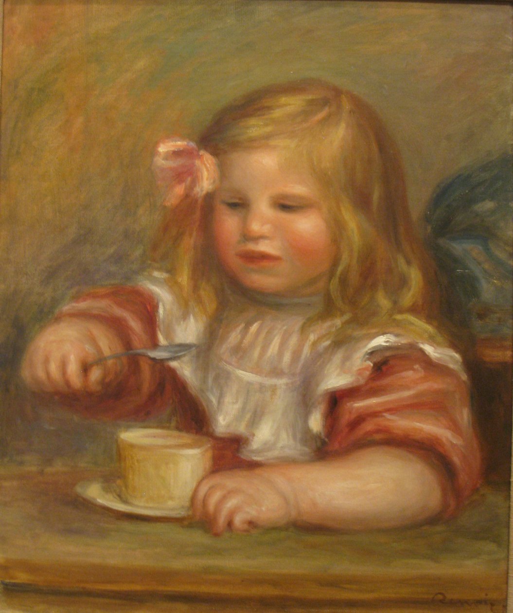 Coco je swoją zupę autorstwa Pierre Auguste Renoir