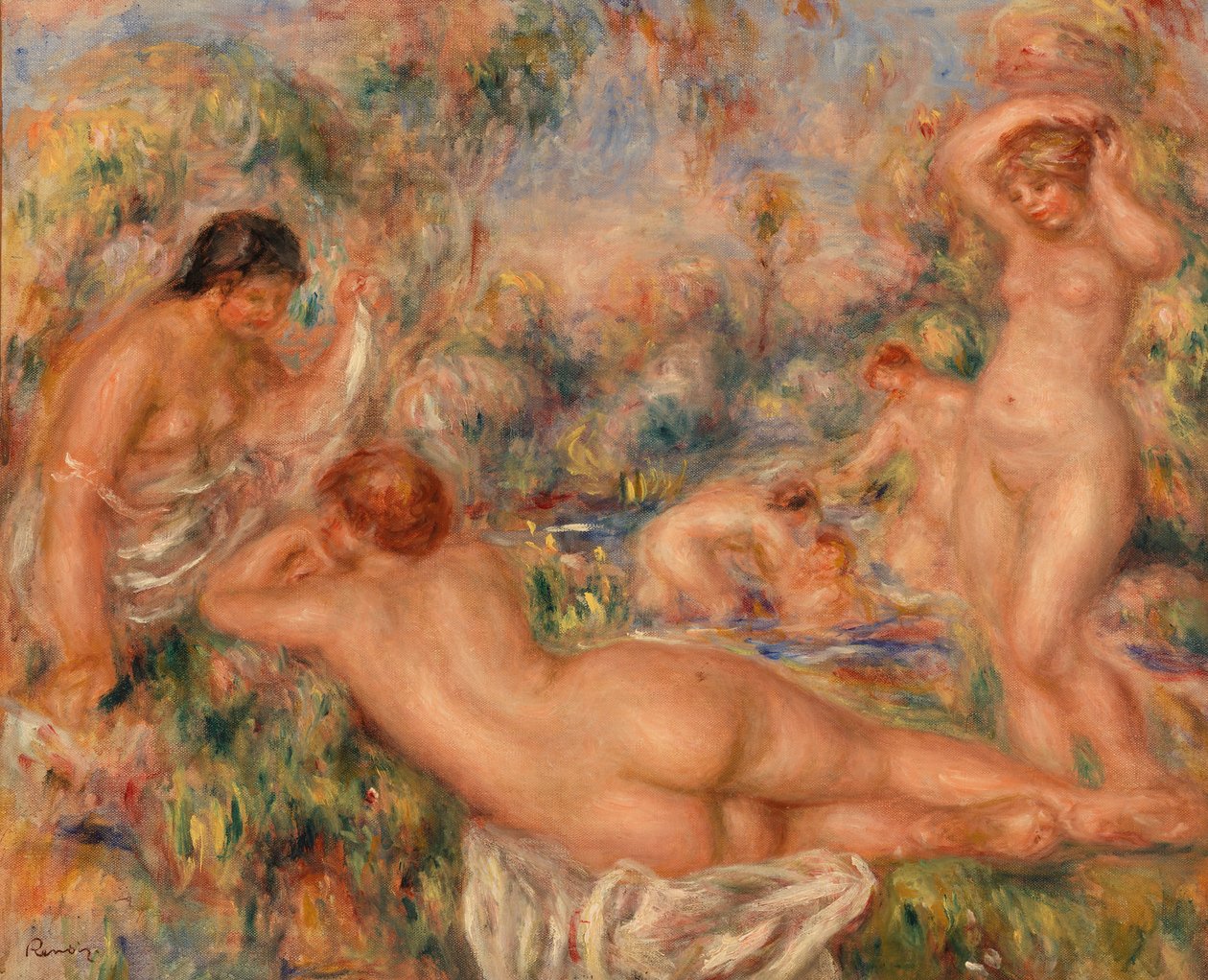 Kąpiących się autorstwa Pierre-Auguste Renoir