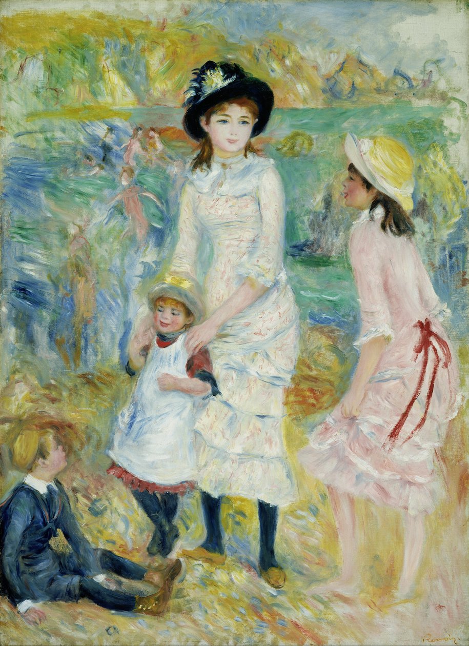 Dzieci na wybrzeżu, Guernsey autorstwa Pierre-Auguste Renoir