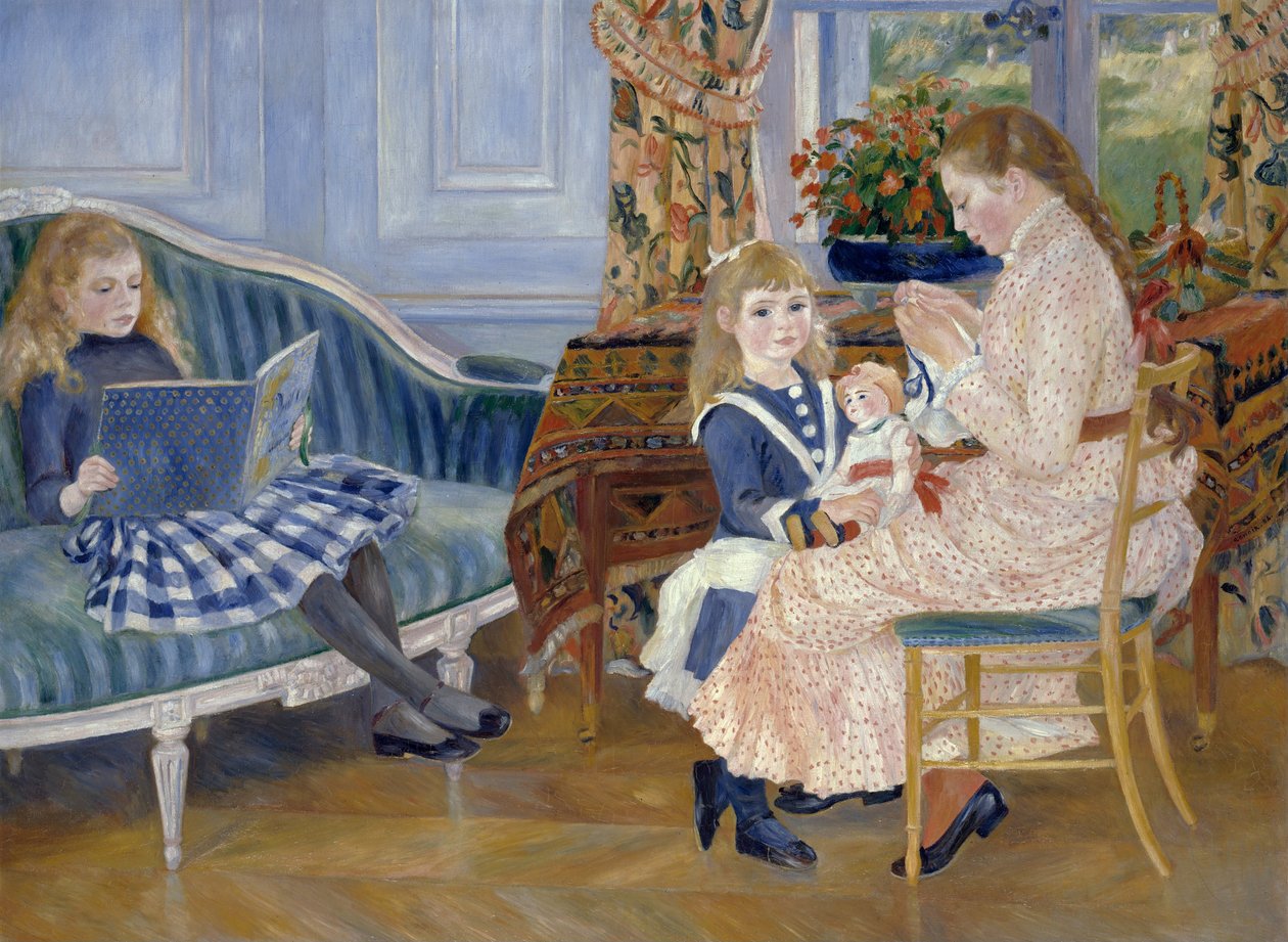 Popołudnie dzieci w Wargemont autorstwa Pierre-Auguste Renoir