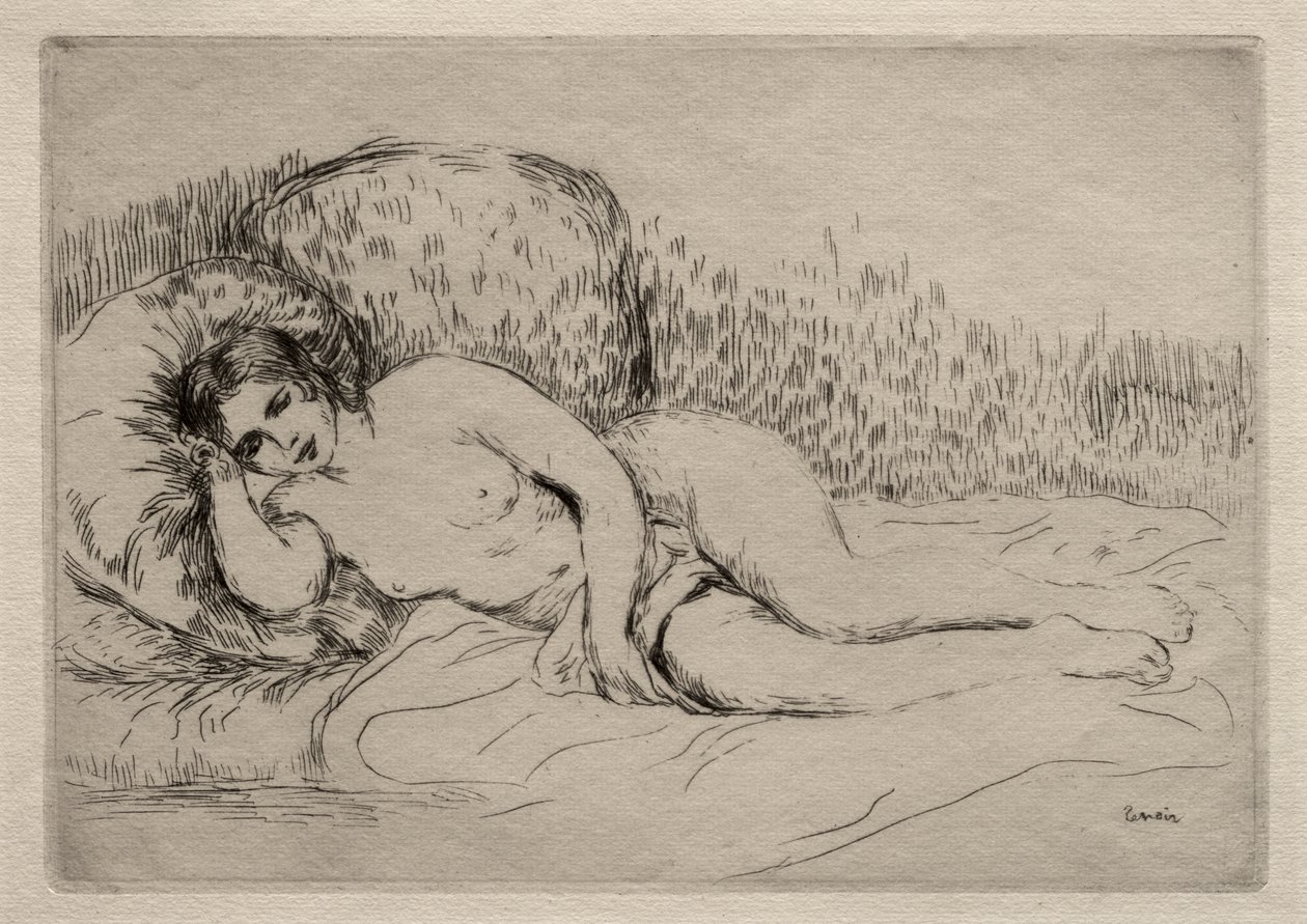 Naga kobieta leżąca autorstwa Pierre-Auguste Renoir