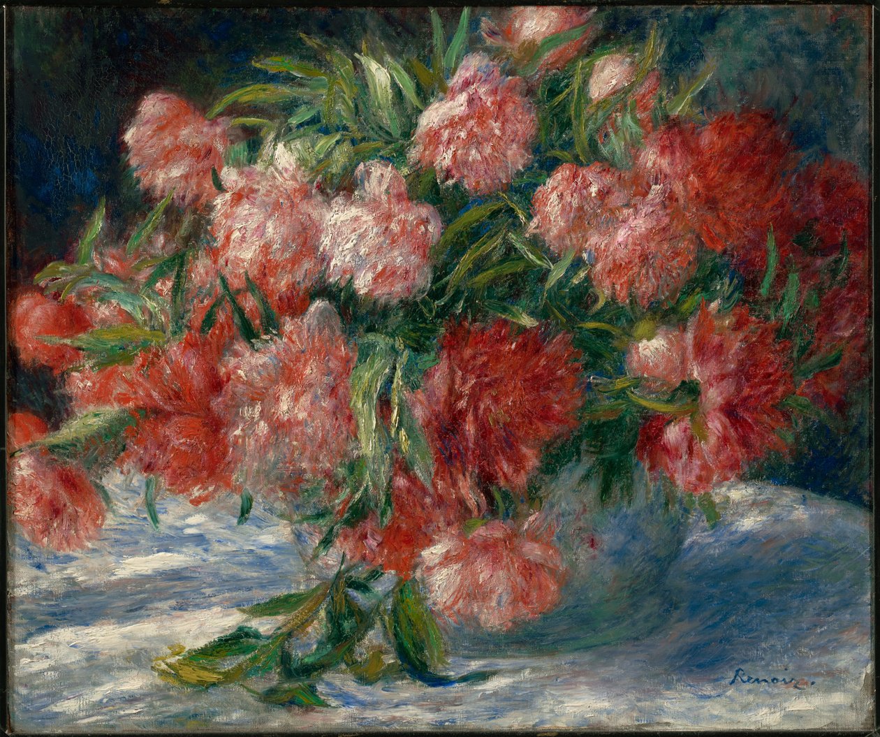 Piwonie autorstwa Pierre-Auguste Renoir