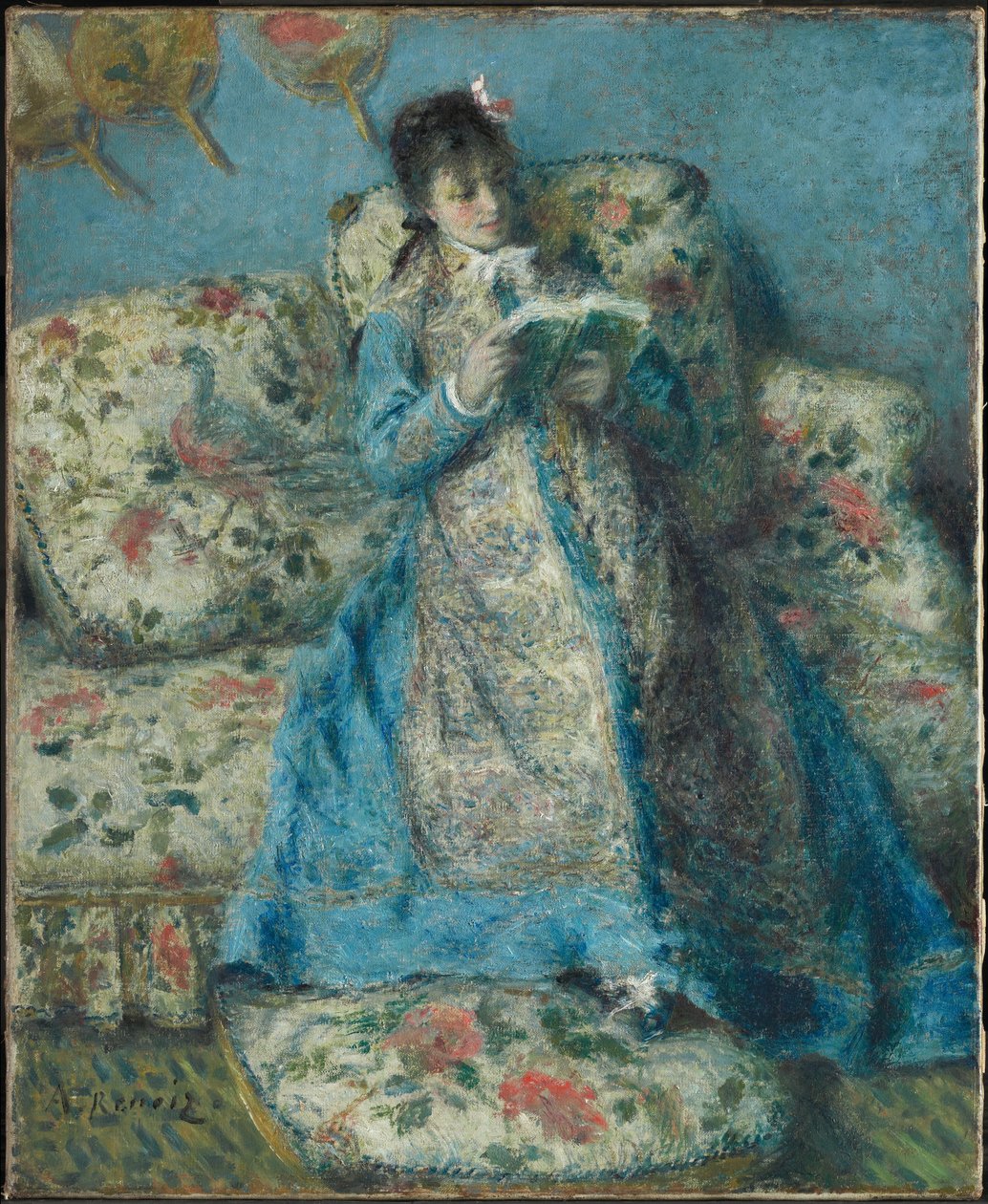 Portret Madame Monet (Madame Claude Monet czytająca) autorstwa Pierre-Auguste Renoir
