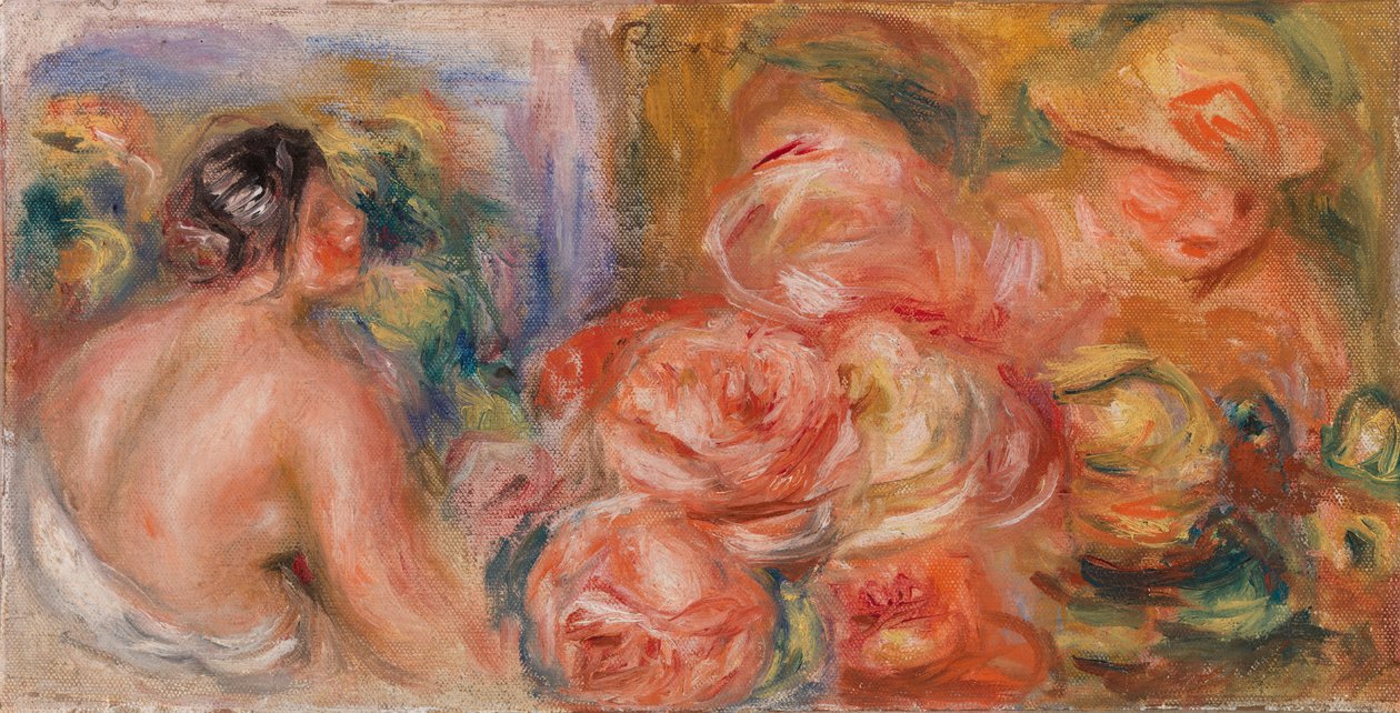Róże i Mały Akt (Roses et petit nu) autorstwa Pierre-Auguste Renoir