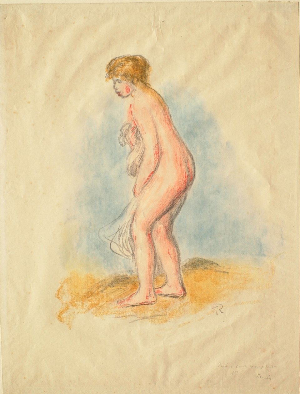 Stehende weibliche Badende autorstwa Pierre-Auguste Renoir