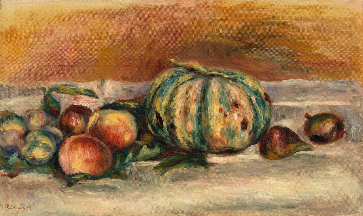 Martwa natura z melonem (Nature morte au melon) autorstwa Pierre-Auguste Renoir